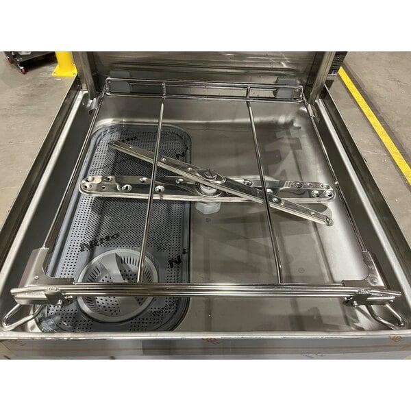 Scratch and Dent MainStreet Equipment HTDT Single Rack High-Temperature Door-Type Dish Machine with Booster Heater - 208-240V, 1 Phase