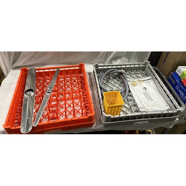 Scratch and Dent MainStreet Equipment HTDT Single Rack High-Temperature Door-Type Dish Machine with Booster Heater - 208-240V, 1 Phase
