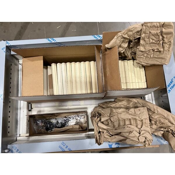 Scratch and Dent EmberGlo 5020400 31C 36" Natural Gas Open Hearth Mid-Closed Front Countertop Kabob Charbroiler - 68,000 BTU