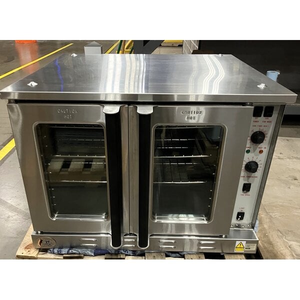 Scratch and Dent Cooking Performance Group FEC-100-DDC Deep Depth Single Deck Full Size Electric Convection Oven - 208V, 3 / 1 Phase, 11 kW