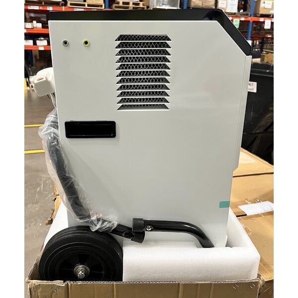 Scratch and Dent Boltic 110 Pint Steel Commercial Dehumidifier with Drain Hose and Wheels - 115V, 728W