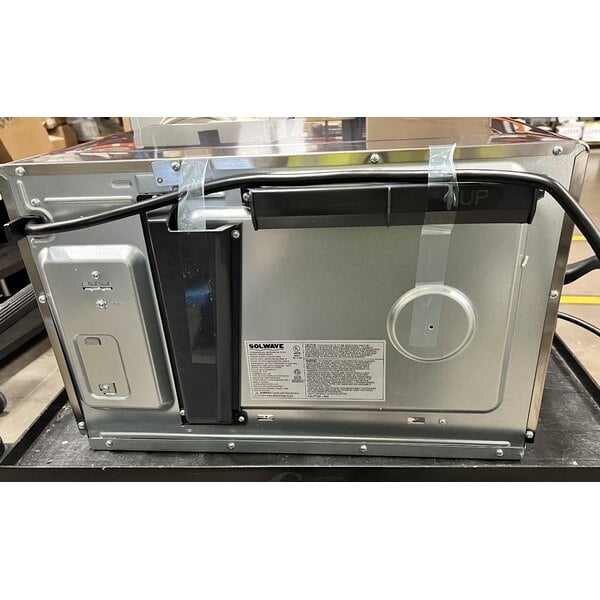 Scratch and Dent Solwave Stackable Commercial Microwave with Large 1.2 cu. ft. Interior and Push Button Controls - 1,200W, 120V