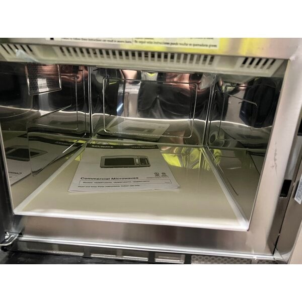 Scratch and Dent Solwave Stackable Commercial Microwave with Large 1.2 cu. ft. Interior and Push Button Controls - 1,200W, 120V