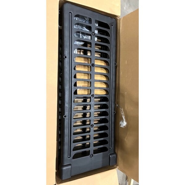 Scratch and Dent Rubbermaid® FG331700BLA ProServe 18 Pan Black Max System End Load Steam Table Pan Rack - Unassembled