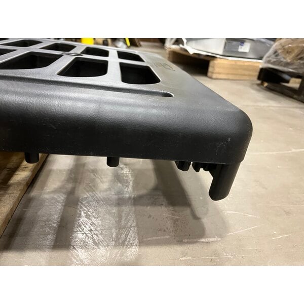 Scratch and Dent Rubbermaid® FG331700BLA ProServe 18 Pan Black Max System End Load Steam Table Pan Rack - Unassembled
