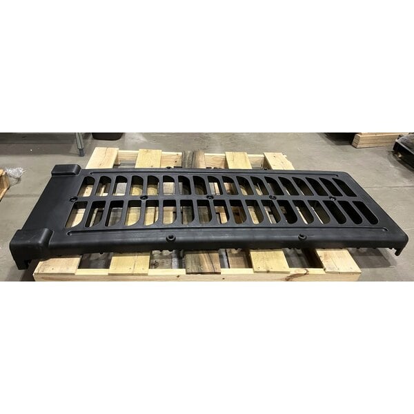 Scratch and Dent Rubbermaid® FG331700BLA ProServe 18 Pan Black Max System End Load Steam Table Pan Rack - Unassembled