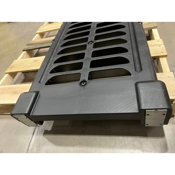Scratch and Dent Rubbermaid® FG331700BLA ProServe 18 Pan Black Max System End Load Steam Table Pan Rack - Unassembled