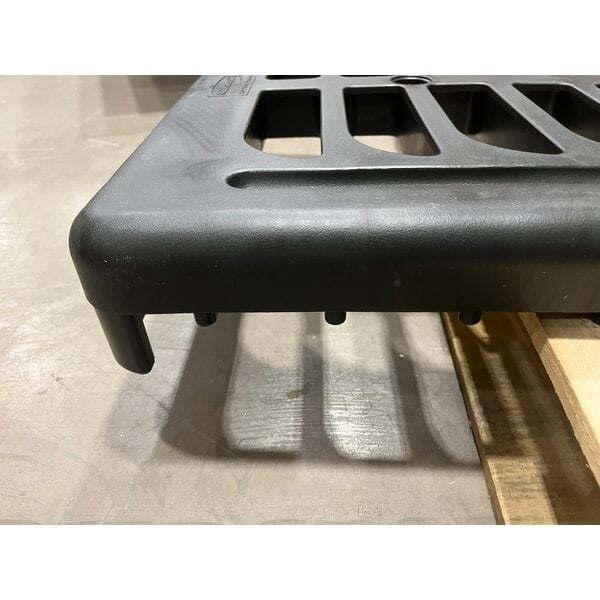 Scratch and Dent Rubbermaid® FG331700BLA ProServe 18 Pan Black Max System End Load Steam Table Pan Rack - Unassembled