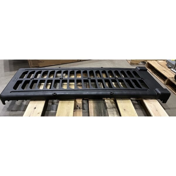 Scratch and Dent Rubbermaid® FG331700BLA ProServe 18 Pan Black Max System End Load Steam Table Pan Rack - Unassembled