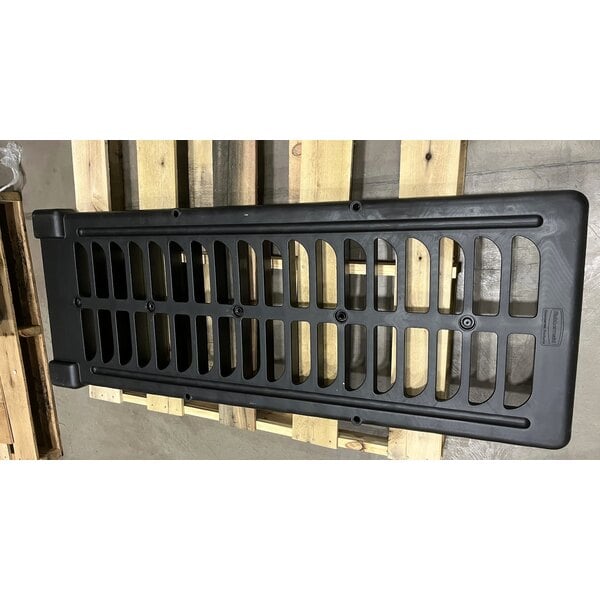 Scratch and Dent Rubbermaid® FG331700BLA ProServe 18 Pan Black Max System End Load Steam Table Pan Rack - Unassembled
