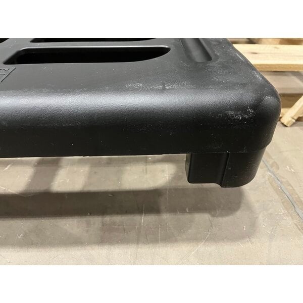 Scratch and Dent Rubbermaid® FG331700BLA ProServe 18 Pan Black Max System End Load Steam Table Pan Rack - Unassembled