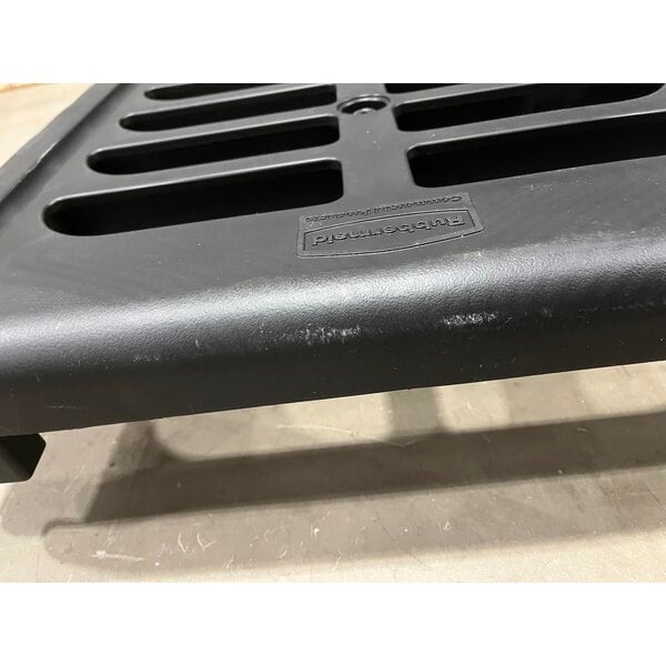 Scratch and Dent Rubbermaid® FG331700BLA ProServe 18 Pan Black Max System End Load Steam Table Pan Rack - Unassembled