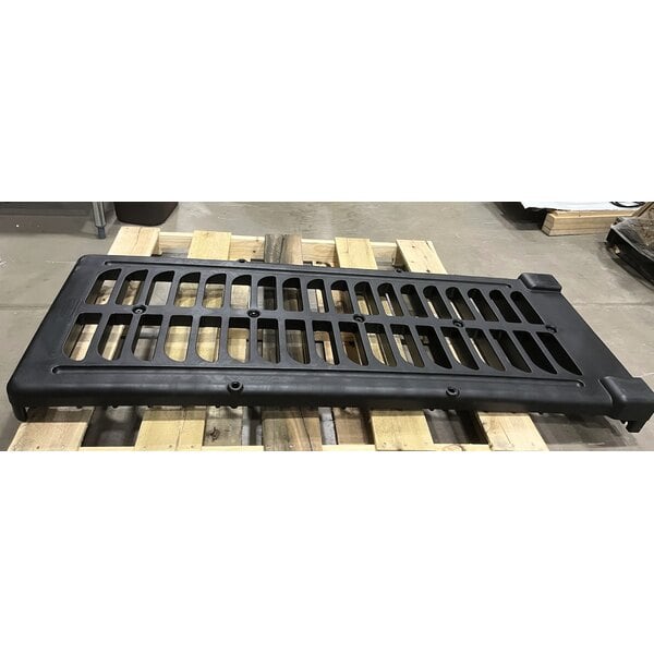 Scratch and Dent Rubbermaid® FG331700BLA ProServe 18 Pan Black Max System End Load Steam Table Pan Rack - Unassembled