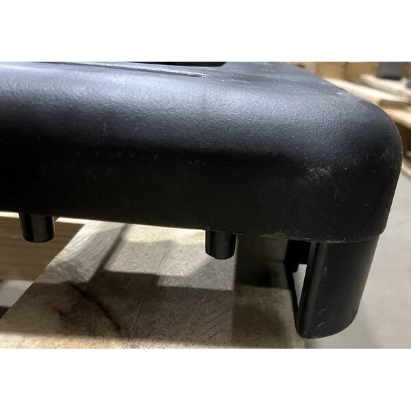 Scratch and Dent Rubbermaid® FG331700BLA ProServe 18 Pan Black Max System End Load Steam Table Pan Rack - Unassembled
