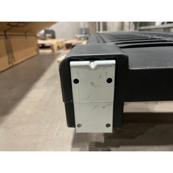 Scratch and Dent Rubbermaid® FG331700BLA ProServe 18 Pan Black Max System End Load Steam Table Pan Rack - Unassembled