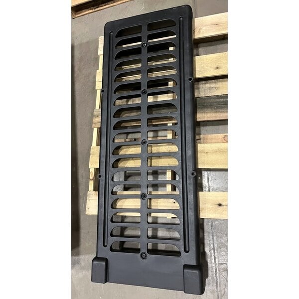 Scratch and Dent Rubbermaid® FG331700BLA ProServe 18 Pan Black Max System End Load Steam Table Pan Rack - Unassembled