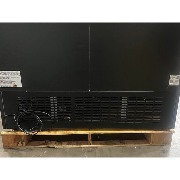 Scratch and Dent Avantco GDC-49-HC 53" Black Swing Glass Door Merchandiser Refrigerator with LED Lighting