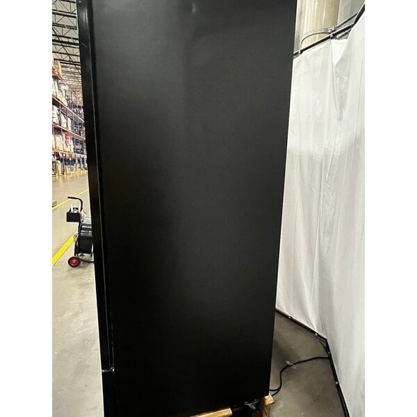 Scratch and Dent Avantco GDC-49-HC 53" Black Swing Glass Door Merchandiser Refrigerator with LED Lighting