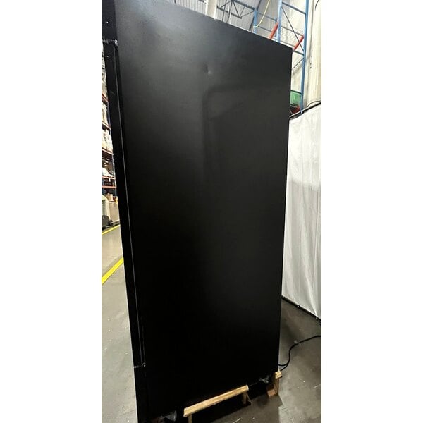 Scratch and Dent Avantco GDC-49-HC 53" Black Swing Glass Door Merchandiser Refrigerator with LED Lighting