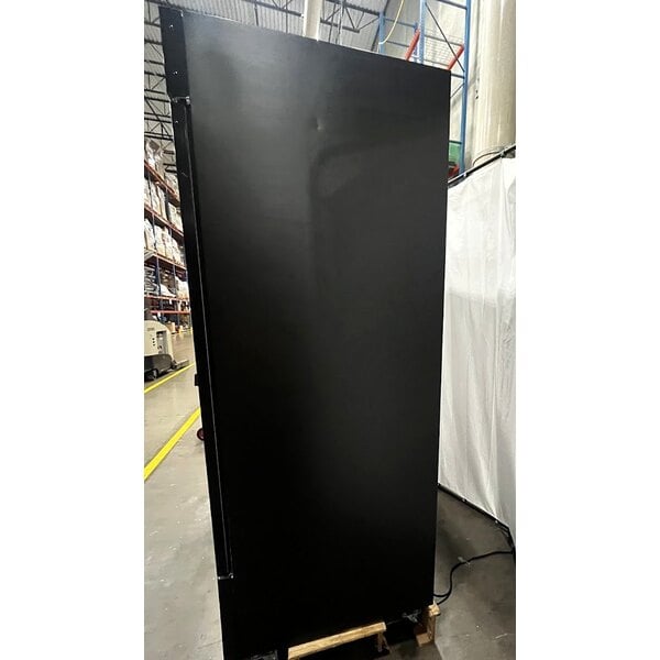 Scratch and Dent Avantco GDC-49-HC 53" Black Swing Glass Door Merchandiser Refrigerator with LED Lighting