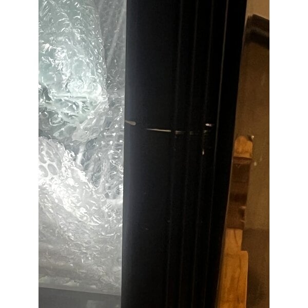 Scratch and Dent Avantco GDC-49-HC 53" Black Swing Glass Door Merchandiser Refrigerator with LED Lighting
