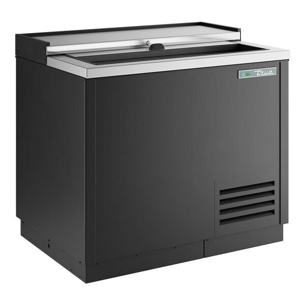 Scratch and Dent True TD-36-12-HC 36 5/8" Black Horizontal Bottle Cooler