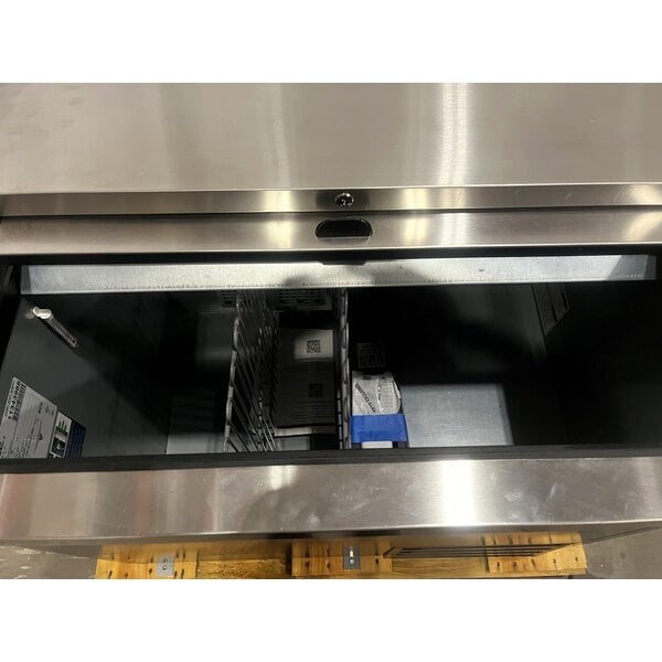 Scratch and Dent True TD-36-12-HC 36 5/8" Black Horizontal Bottle Cooler