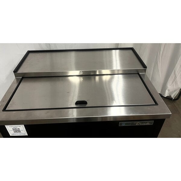 Scratch and Dent True TD-36-12-HC 36 5/8" Black Horizontal Bottle Cooler
