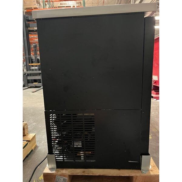 Scratch and Dent Avantco UBB-60G-HC 60" Black Counter Height Narrow Glass Door Back Bar Refrigerator with LED Lighting