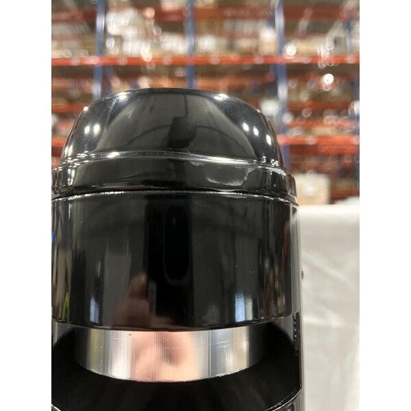 Scratch and Dent Rubbermaid® FGR1BK Black Round Aluminum Cigarette Receptacle