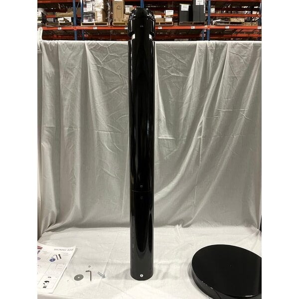 Scratch and Dent Rubbermaid® FGR1BK Black Round Aluminum Cigarette Receptacle