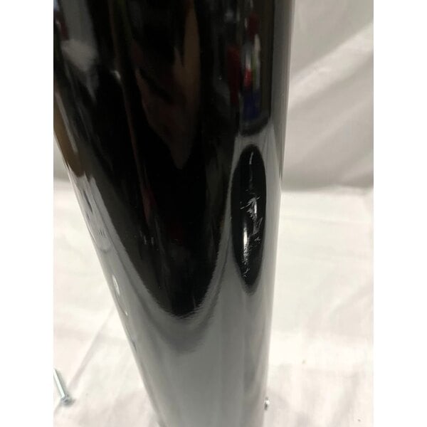 Scratch and Dent Rubbermaid® FGR1BK Black Round Aluminum Cigarette Receptacle