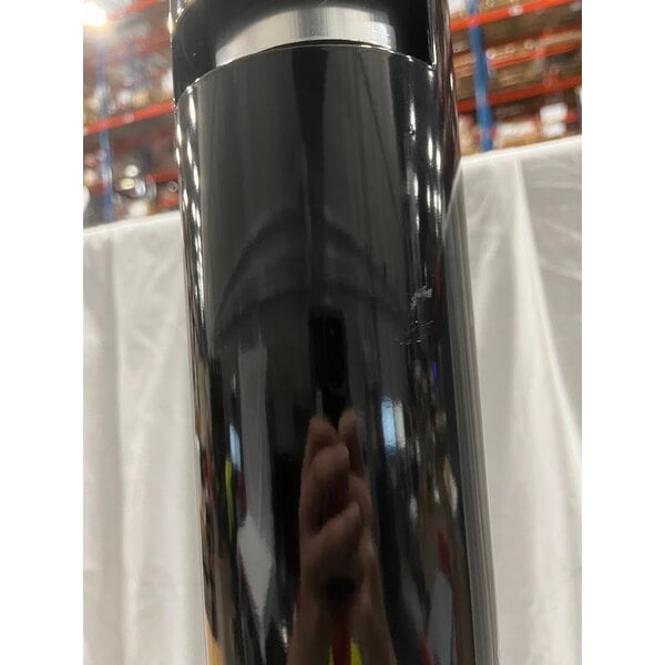 Scratch and Dent Rubbermaid® FGR1BK Black Round Aluminum Cigarette Receptacle