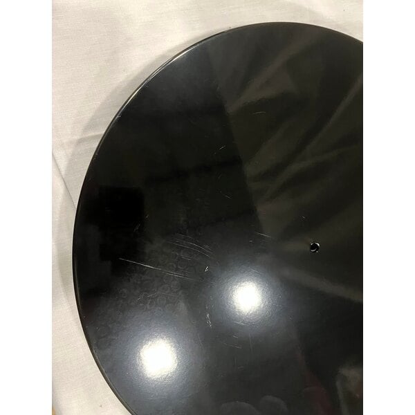 Scratch and Dent Rubbermaid® FGR1BK Black Round Aluminum Cigarette Receptacle