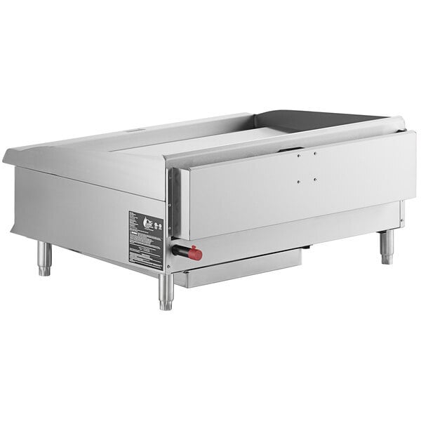 Scratch and Dent Cooking Performance Group GT-CPG-36-NL 36" Gas Countertop Griddle with Flame Failure Protection and Thermostatic Controls - 90,000 BTU