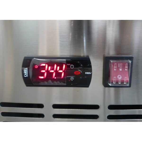 Scratch and Dent Avantco SSPPT-3 94" 3 Door Refrigerated Pizza Prep Table