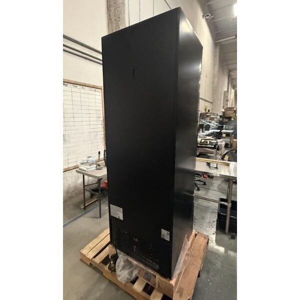 Scratch and Dent Avantco GDC-12F-HC 27" Black Swing Glass Door Merchandiser Freezer with LED Lighting
