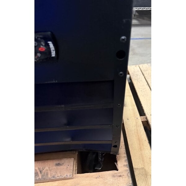 Scratch and Dent Avantco GDC-12F-HC 27" Black Swing Glass Door Merchandiser Freezer with LED Lighting