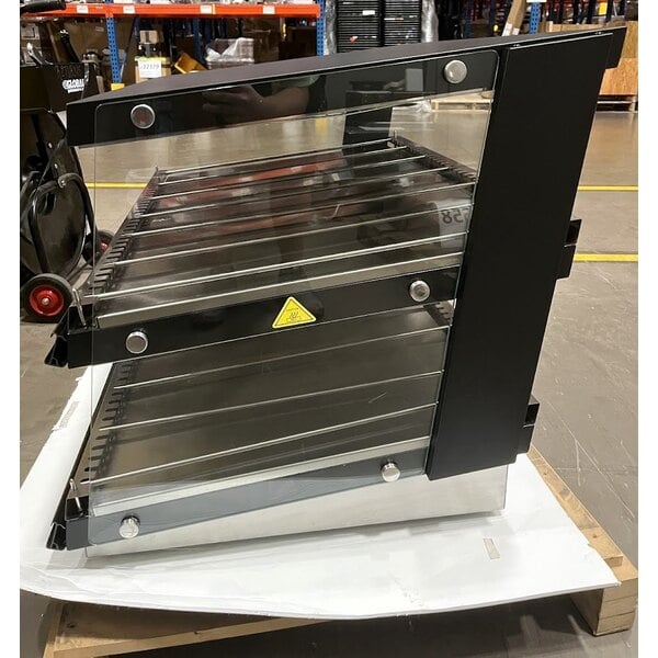 Scratch and Dent ServIt OAM-102D 36" Full Service Slanted 2-Shelf Countertop Heated Display Merchandiser - 1860W, 120V