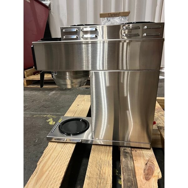 Scratch and Dent Bunn 12950.0410 CWTF-DV Automatic 12 Cup Coffee Brewer with 2 Upper Warmers, 1 Lower Warmer, and Stainless Steel Funnel - Dual Voltage