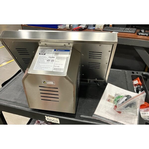 Scratch and Dent Estella EDS18S 18" Countertop One Stage Dough Sheeter - 120V, 1/2 HP