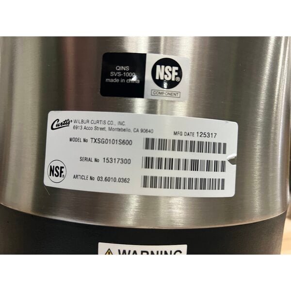 Scratch and Dent Curtis TXSG0101S600 ThermoPro 1 Gallon Insulated Server with Stand