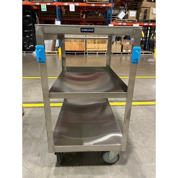 Scratch and Dent Carlisle UC5031827 3 Shelf Stainless Steel Utility Cart - 27" x 18" x 32 1/2"