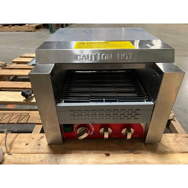 Scratch and Dent Avantco T3300B Commercial 10" Wide Conveyor Toaster with 3" Opening - 208V, 3300W, 800 Slices per Hour