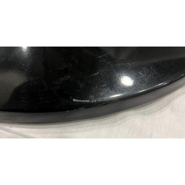 Scratch and Dent Rubbermaid® FGR93400BK Metropolitan Black Round Steel Cigarette Receptacle