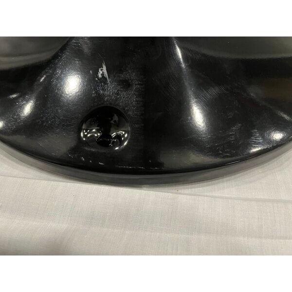 Scratch and Dent Rubbermaid® FGR93400BK Metropolitan Black Round Steel Cigarette Receptacle