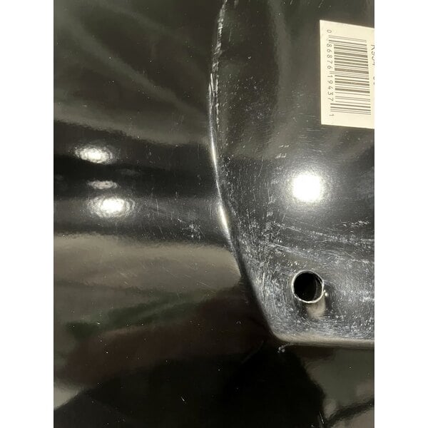 Scratch and Dent Rubbermaid® FGR93400BK Metropolitan Black Round Steel Cigarette Receptacle