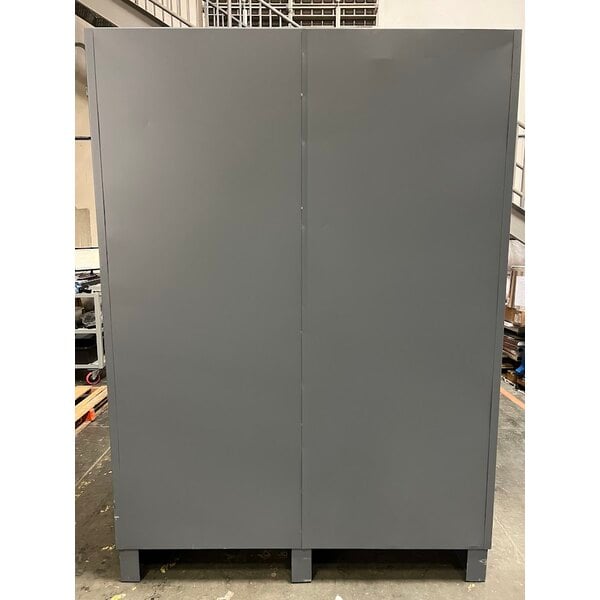 Scratch and Dent Durham Mfg 60" x 24" x 84" 14 Gauge Steel 3-Shelf Storage Cabinet with Louvered Panels SSC-602484-BDLP-3S-95