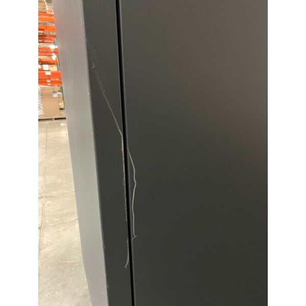Scratch and Dent Durham Mfg 60" x 24" x 84" 14 Gauge Steel 3-Shelf Storage Cabinet with Louvered Panels SSC-602484-BDLP-3S-95