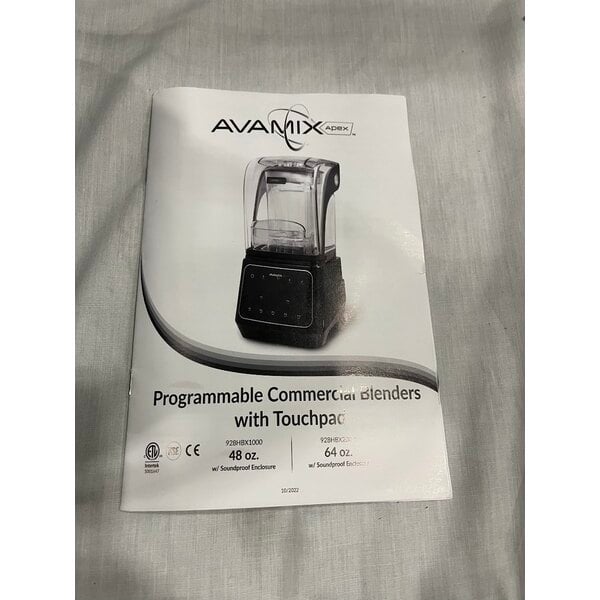 Scratch and Dent AvaMix Apex HBX2000 64 oz. 3 1/2 hp Programmable Commercial Blender with Touchpad and Sound Enclosure - 120V